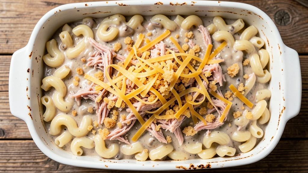 Campbell's Cream of Mushroom Soup Tuna Casserole Recipe: One-Pan Cheesy Crunch Magic