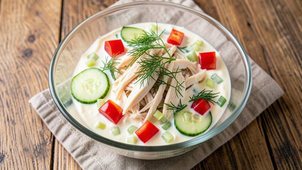 Chicken Soup Salad Recipe: Creamy Cold Cuts and Herb-Packed Refreshment