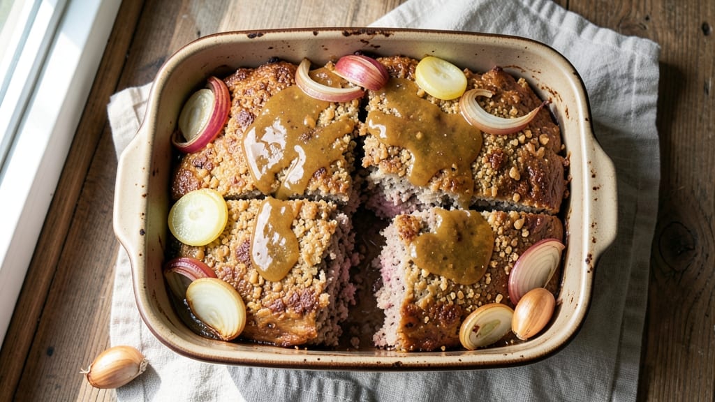 Old Fashioned Lipton Onion Soup Meatloaf Recipe: Savory Broth-Braised Topping