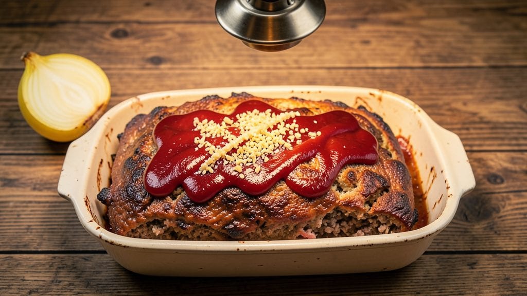 Old Fashioned Meatloaf Recipe with Onion Soup Mix: Glazed Top That Cracks Open Perfectly