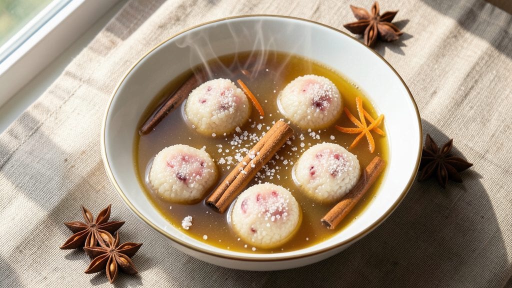 Sweet Rice Ball Soup Recipe: Silky Mochi Balls in Warm Ginger Broth